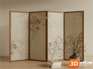 Folding screen Skp Files 